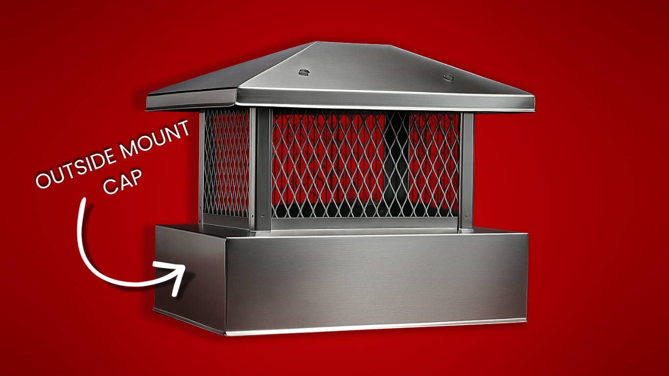 A Metal Chimney With A Mesh Roof.